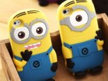 Capa minions 3D em Silicone para iPhone 4/4S e 5/5S