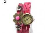 Pulseira com relógio rosa
